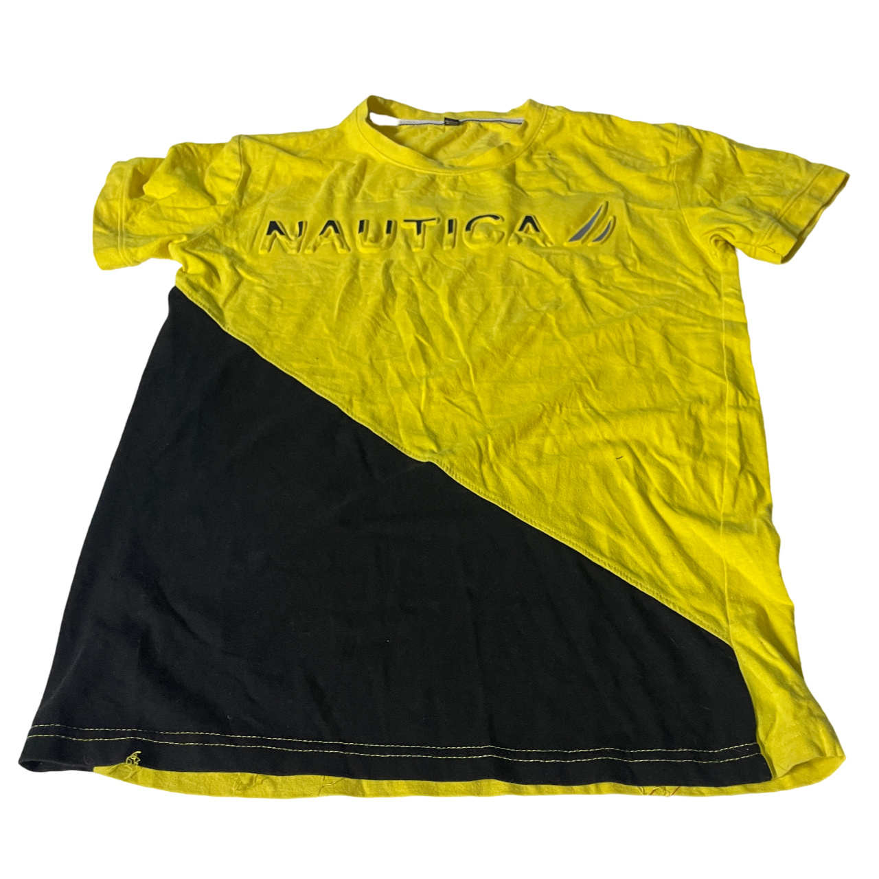 vinatge Nautica Men's Yellow T-shirt in size M l 27 w 19 sku 5127