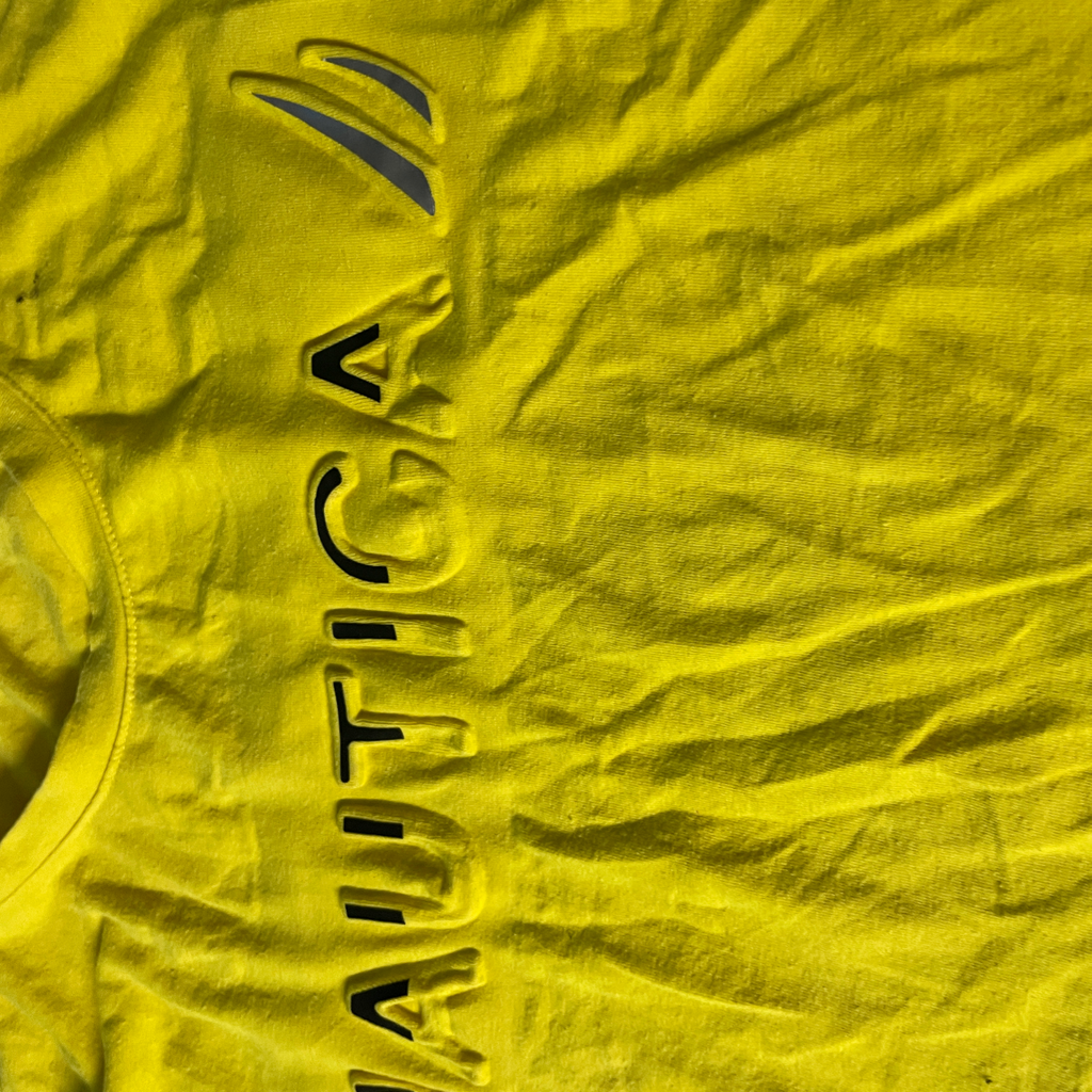 vinatge Nautica Men's Yellow T-shirt in size M l 27 w 19 sku 5127