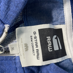 VINTAGE G STAR RAW Mens Hoodie Y2K  BLUE XlARGE FULL ZIP UP  Zip-Through Hoodie L 26 W 21 SKU 5131