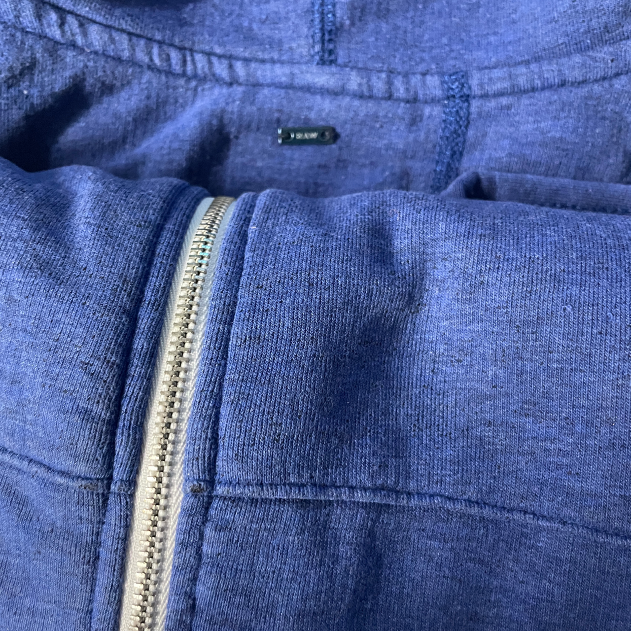 VINTAGE G STAR RAW Mens Hoodie Y2K  BLUE XlARGE FULL ZIP UP  Zip-Through Hoodie L 26 W 21 SKU 5131