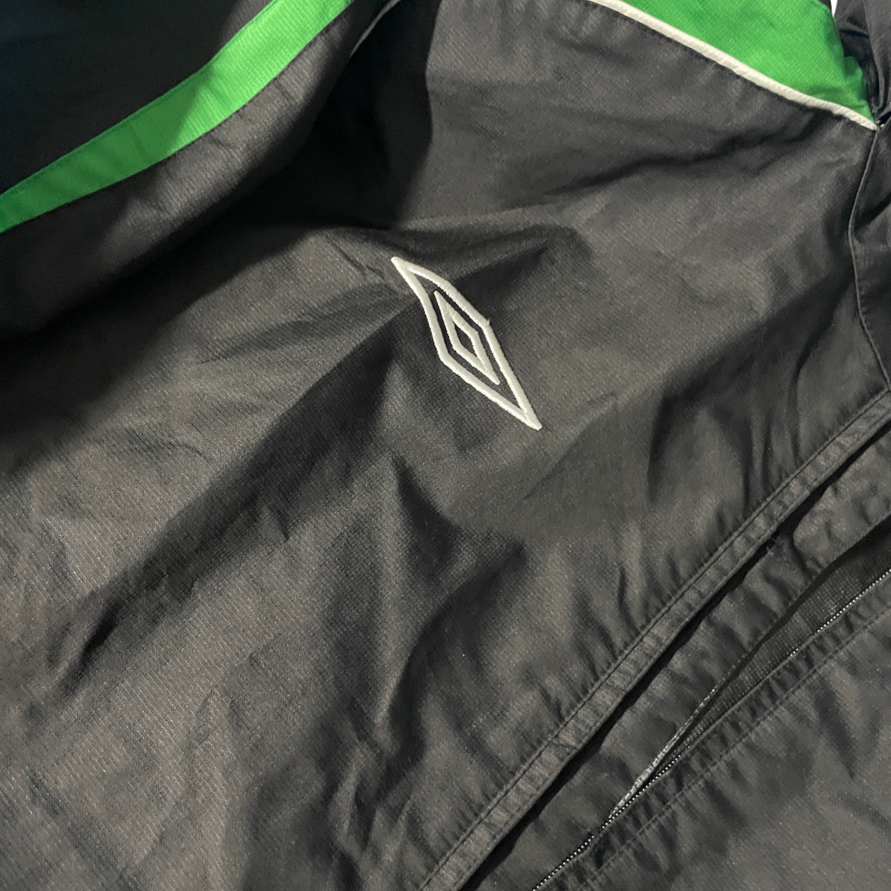 Vintage Umbro Black and Green Training Jacket SKU 5132