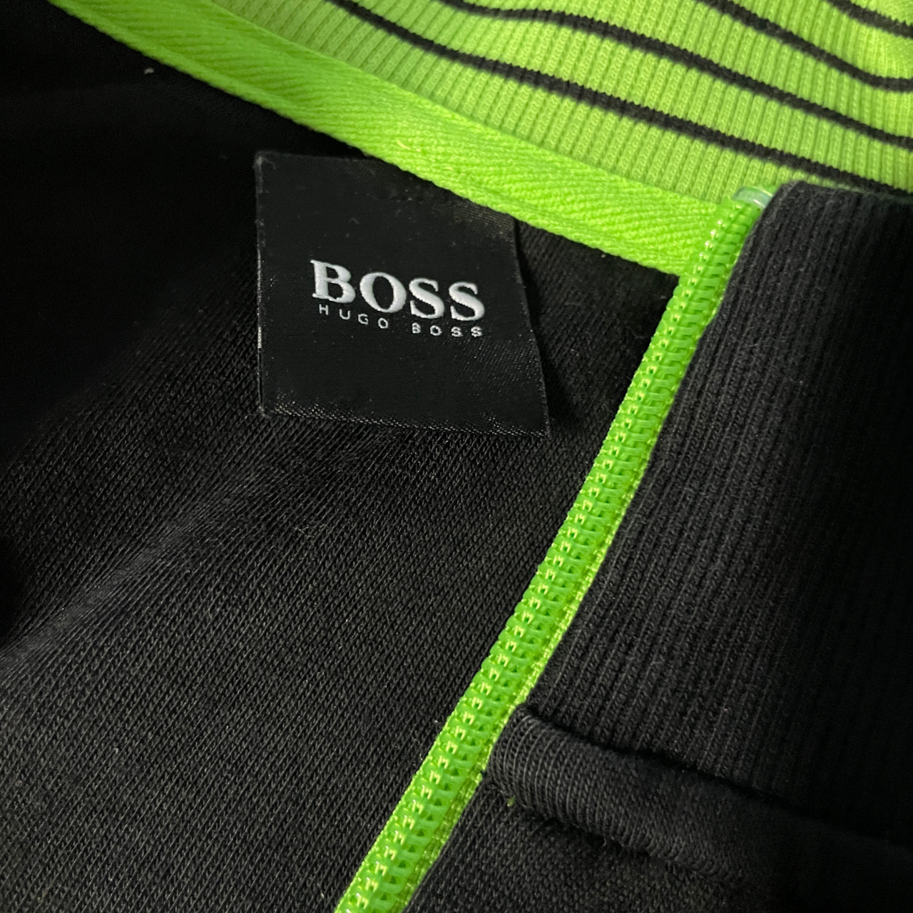 Hugo Boss Mens Track Jacket Medium Black Tracksuit Top Zip Up Sweater Jumper Sweaters for Men  L 29 W 21 SKU 5133