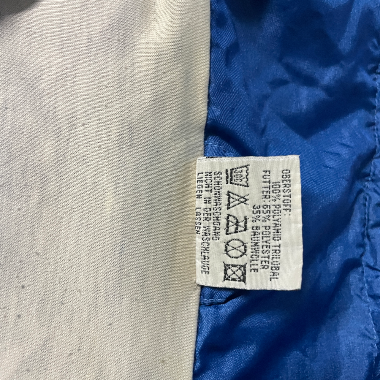 Vintage windbreaker 90s Blue Sport clothing Unisex jacket L-XL Marcel Clair training jacket sports parka Sportswear Running Run Gear / Outwear / L / XL Activewear / Tracksuit / Sweatshirt Parachute / Blue Top Bomber L 29 W28 SKU 5136.