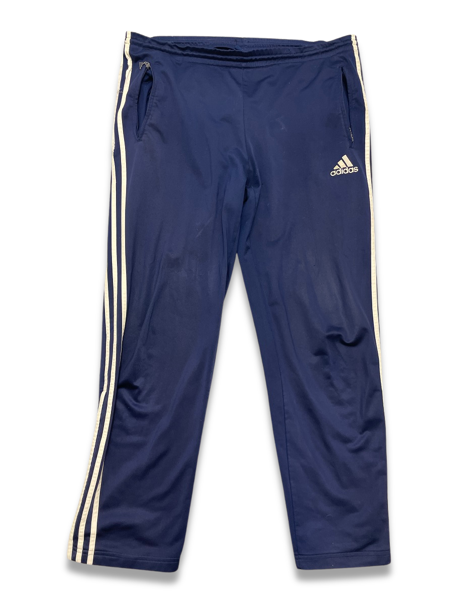 Vintage 3 stripe mens adidas blue track pant
