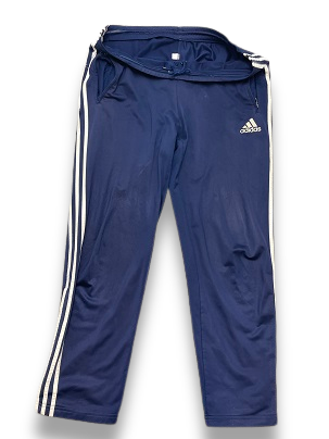 Vintage 3 stripe mens adidas blue track pant