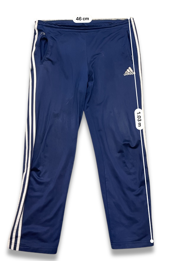 Vintage 3 stripe mens adidas blue track pant