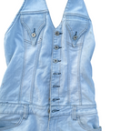Denim overalls  vintage 90s light blue talls jeans button