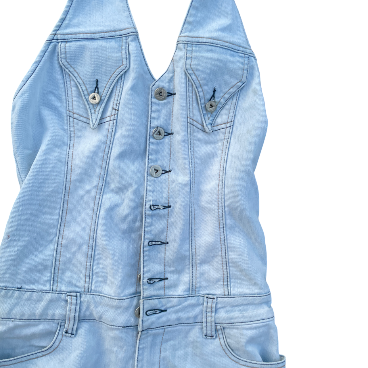 Denim overalls  vintage 90s light blue talls jeans button