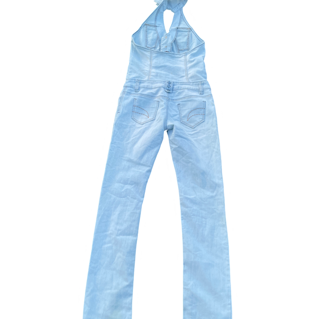 Denim overalls  vintage 90s light blue talls jeans button