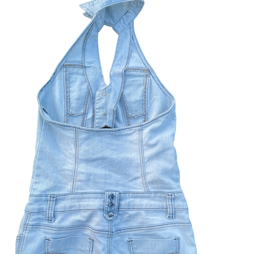 Denim overalls  vintage 90s light blue talls jeans button