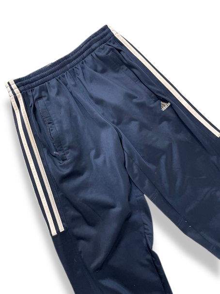 Adidas pants 2024 blue white stripe