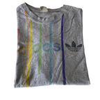 Vintage &nbsp;grey adidas-arrow-line-tee- L 27 W 20 in Size M SKU 5163