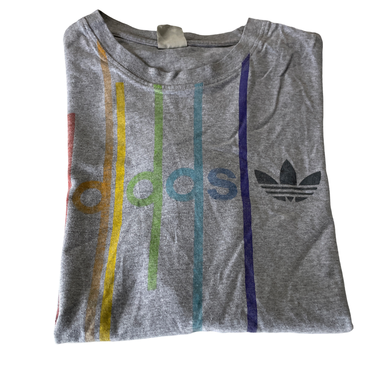 Vintage &nbsp;grey adidas-arrow-line-tee- L 27 W 20 in Size M SKU 5163