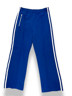 Vintage adidas 80s 3 stripe blue track pant