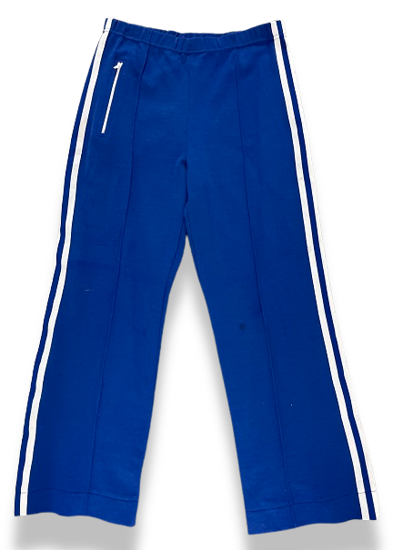 Vintage adidas 80s 3 stripe blue track pant