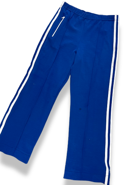 Vintage adidas 80s 3 stripe blue track pant