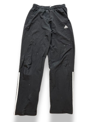 Vintage Adidas essential 90s 3 stripe mens black track pants