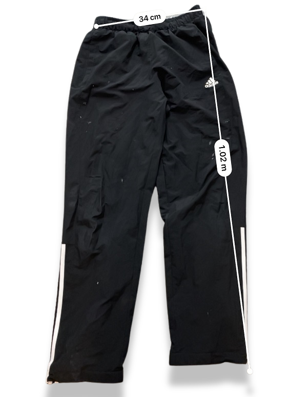 Vintage Adidas essential 90s 3 stripe mens black track pants