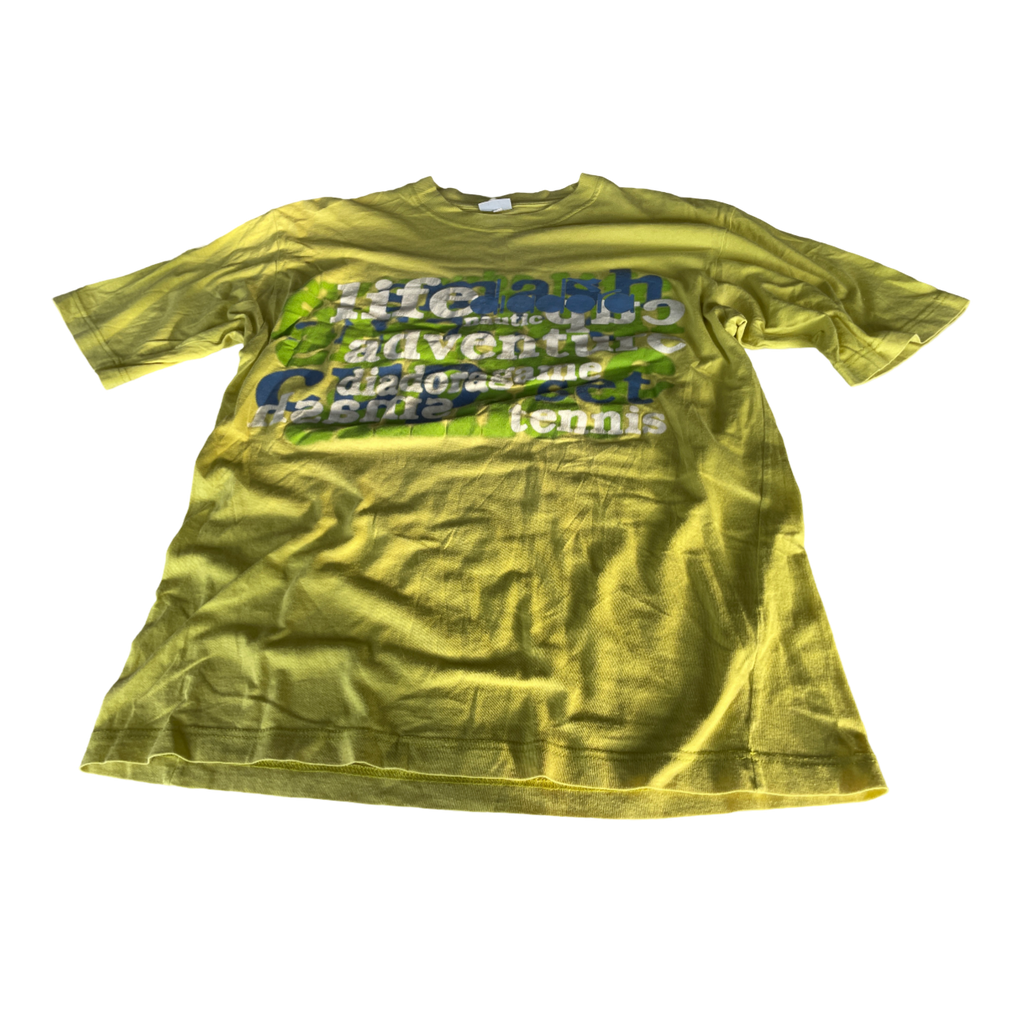 Vintage diadora Men's Yellow and Green T-shirt  IN S/M L 27 W 19 SKU 5171 