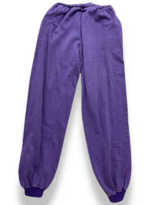 Vintage elastic mens purple track pant