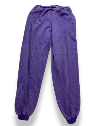 Vintage elastic mens purple track pant