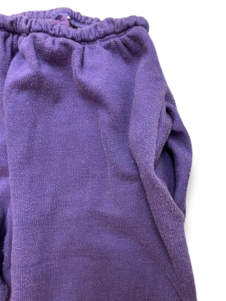 Vintage elastic mens purple track pant