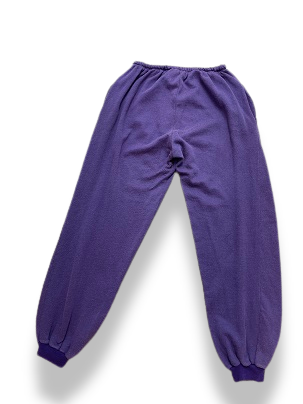 Vintage elastic mens purple track pant