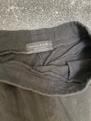 Vintage zara essential fleece drawstring black short