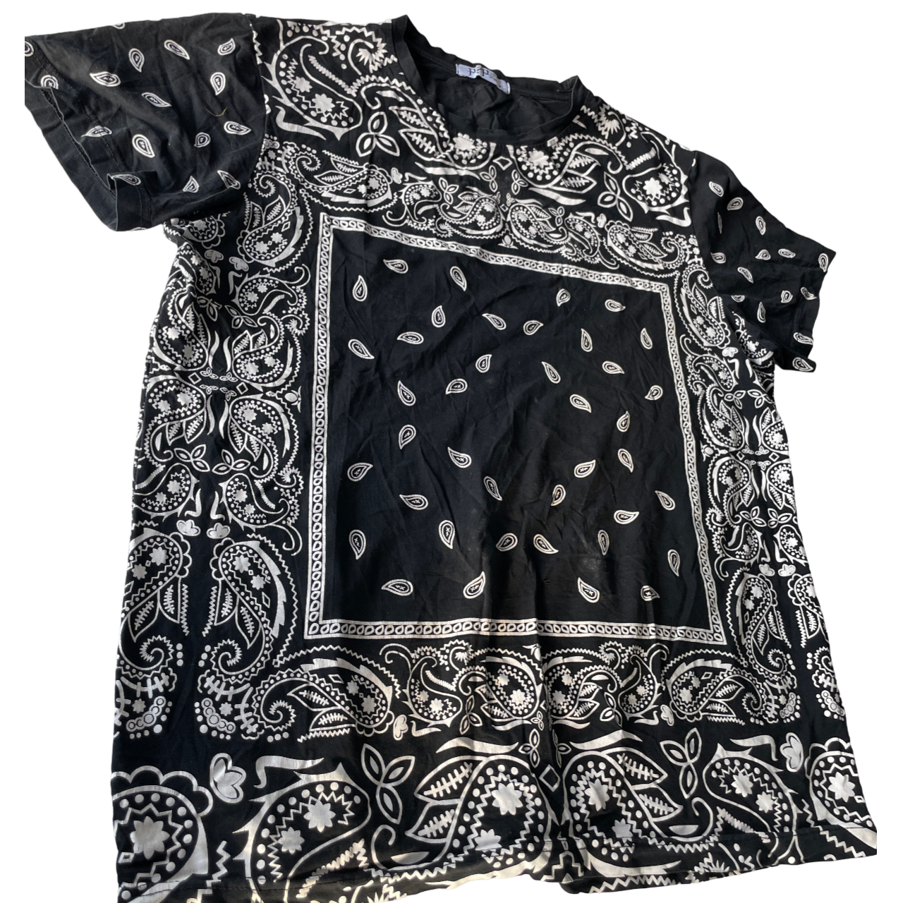 P2P BANDANA PATCHWORK kakashi T SHIRT black XL. L 28 W 22 SKU 5176