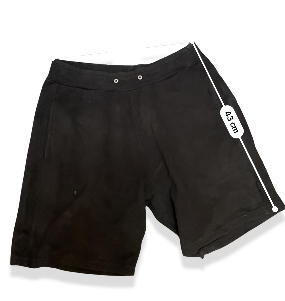 Vintage zara essential fleece drawstring black short