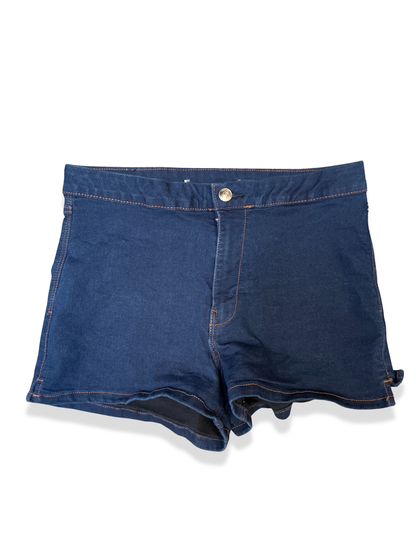 Vintage Skinny Fit Mid Waist Denim Shorts