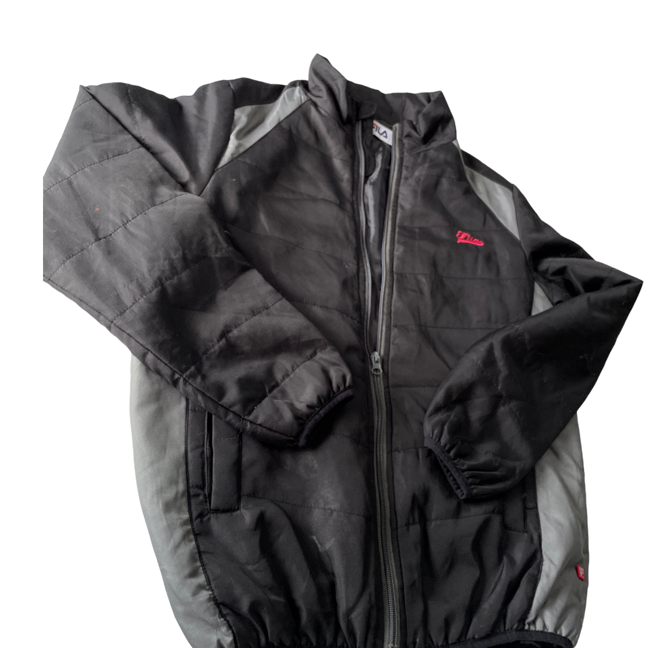Vintage Fila Grey Black Puffer Coat 