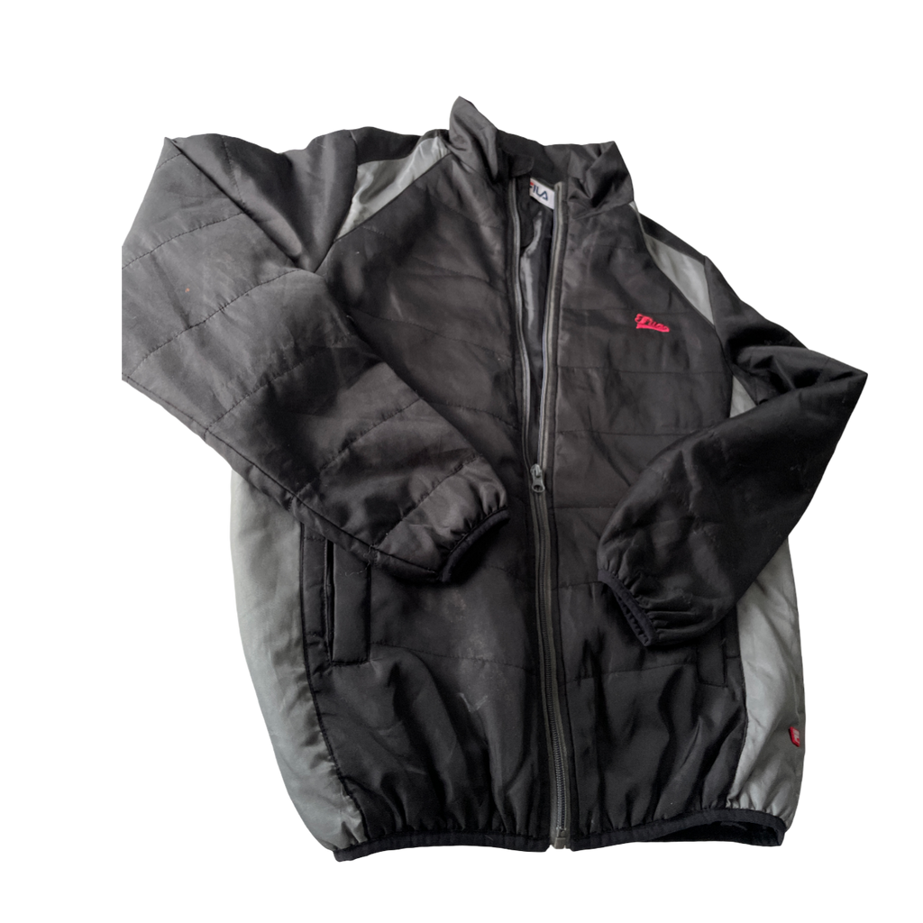 Vintage Fila Grey Black Puffer Coat 