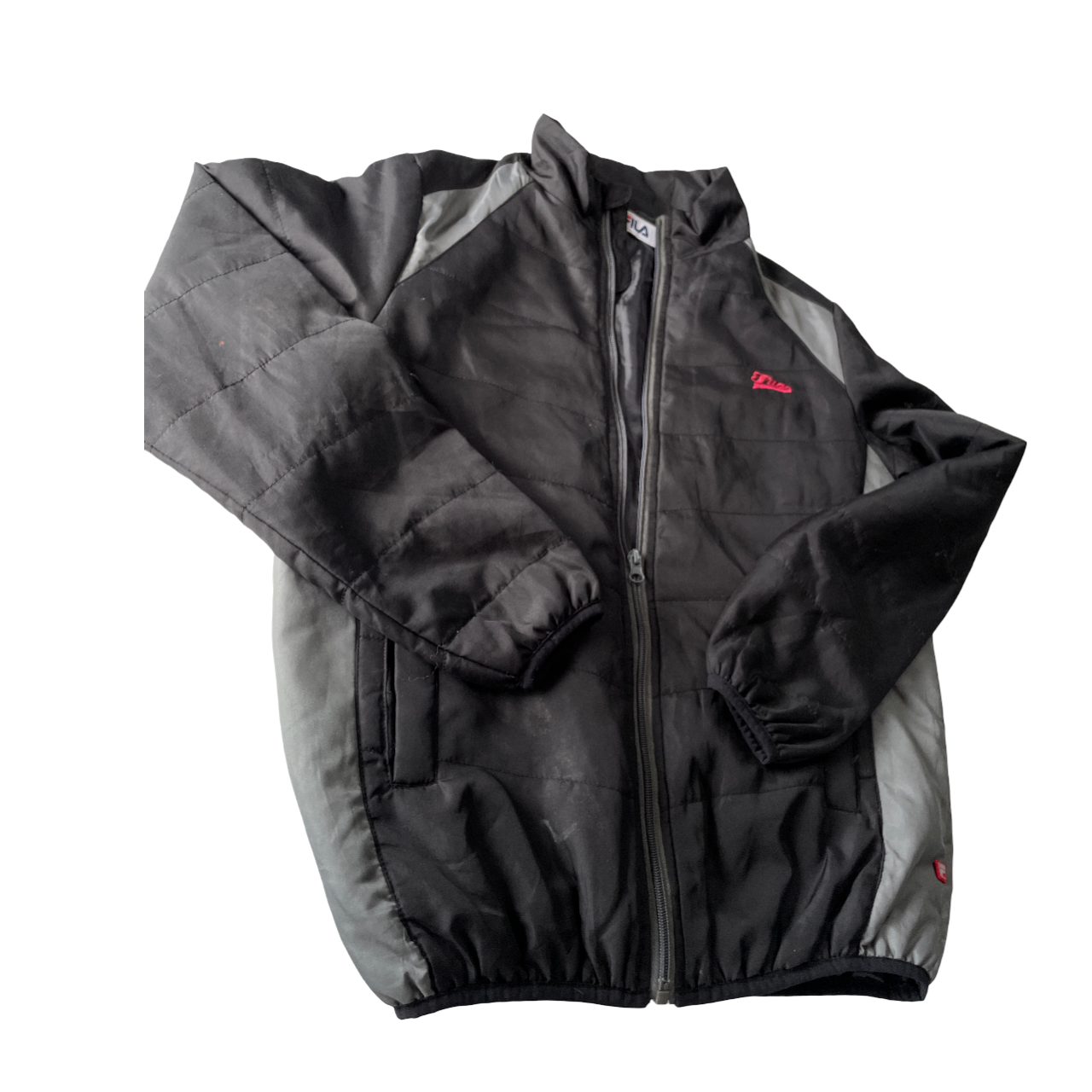 Vintage Fila Grey Black Puffer Coat 