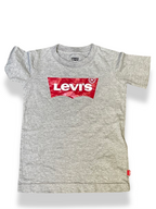 Vintage Levi's Boy's Short Sleeve Batwing Logo Print Grey Graphic