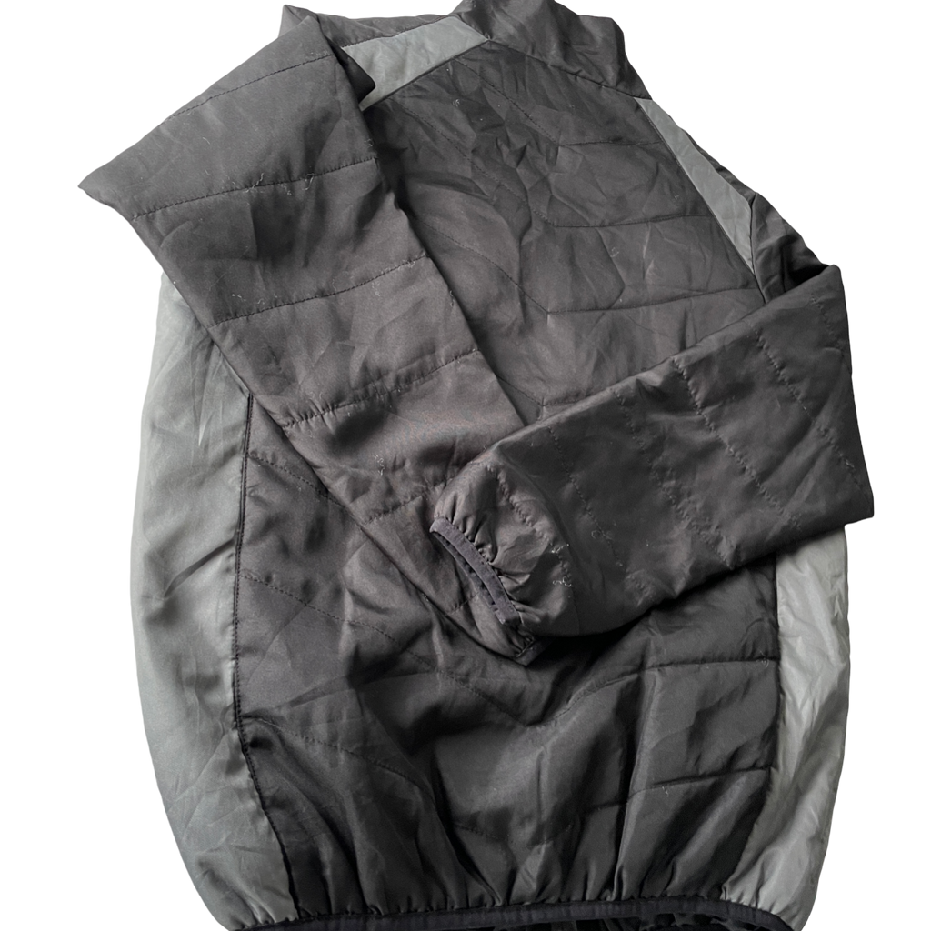 Vintage Fila Grey Black Puffer Coat - M/L  L 27 W 21 SKU 5182