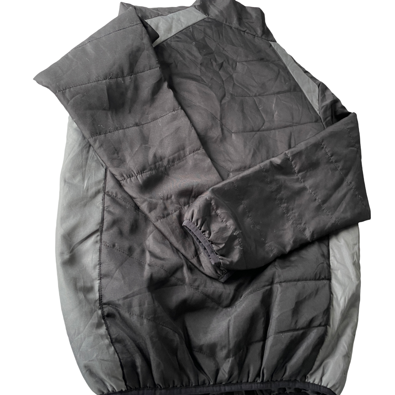 Vintage Fila Grey Black Puffer Coat - M/L  L 27 W 21 SKU 5182