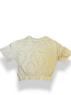 Vintage womens graphics green crop top