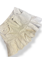 Vintage medium waist mini cream skirts