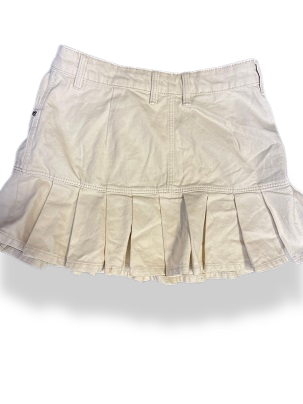Vintage medium waist mini cream skirts
