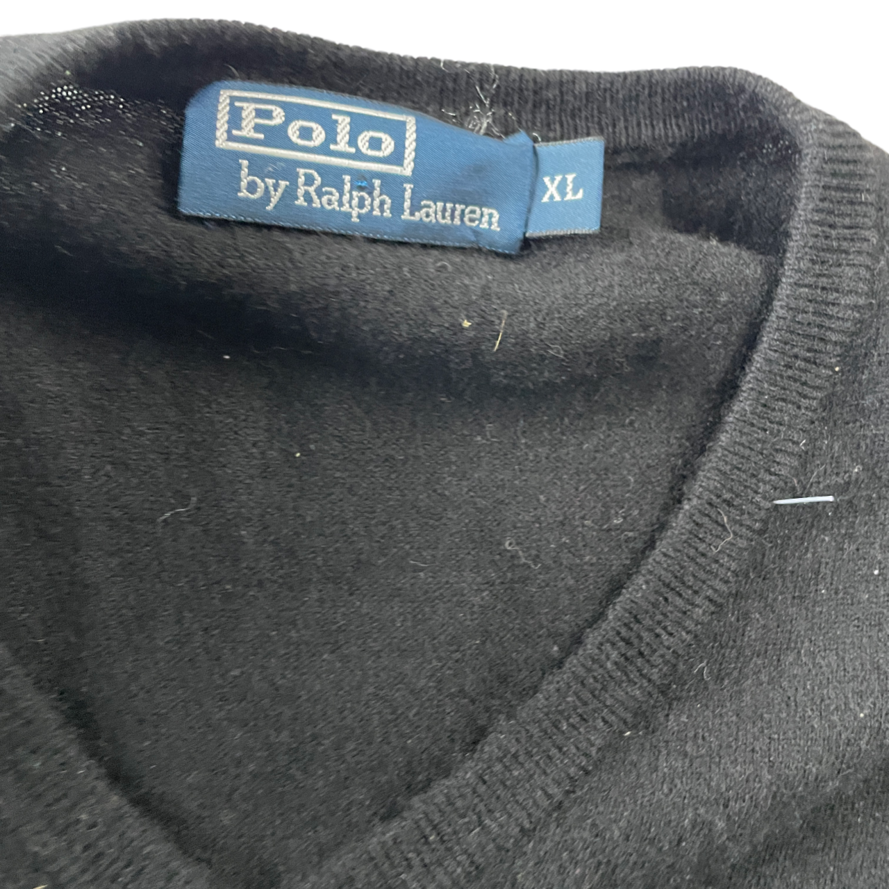 Polo Ralph Lauren Knitted Wool &nbsp;black Sweater Vest - EXTRA LARGE L26 W 21 SKU 5186