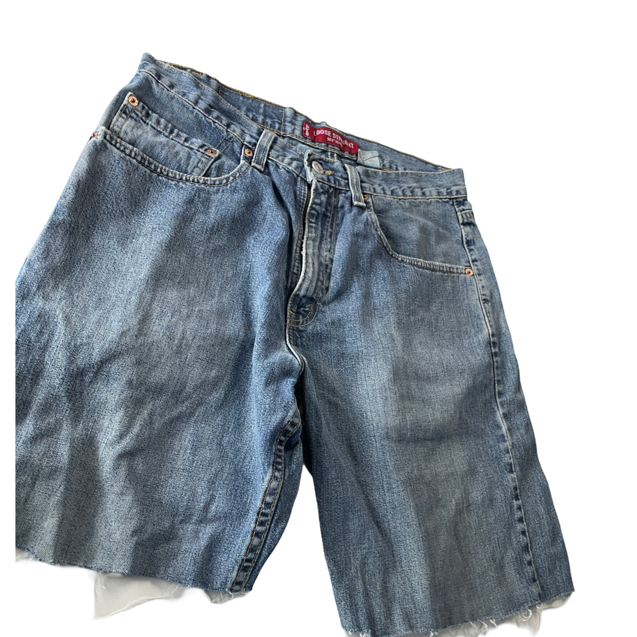 Levi's 569 Size 31 Waist, red Tab, Denim Shorts, Levi's shorts, High Rise Shorts, High Waist Shorts, &nbsp;Relaxed Fit, made in USA W 31 L 8 SKU 5168