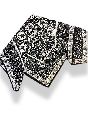 Vintage patterned black bandana