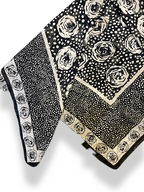 Vintage patterned black bandana