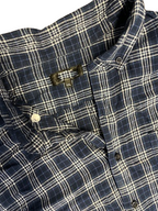 Vintage blue mens wooven checkered shirt