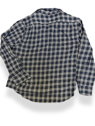 Vintage blue mens wooven checkered shirt