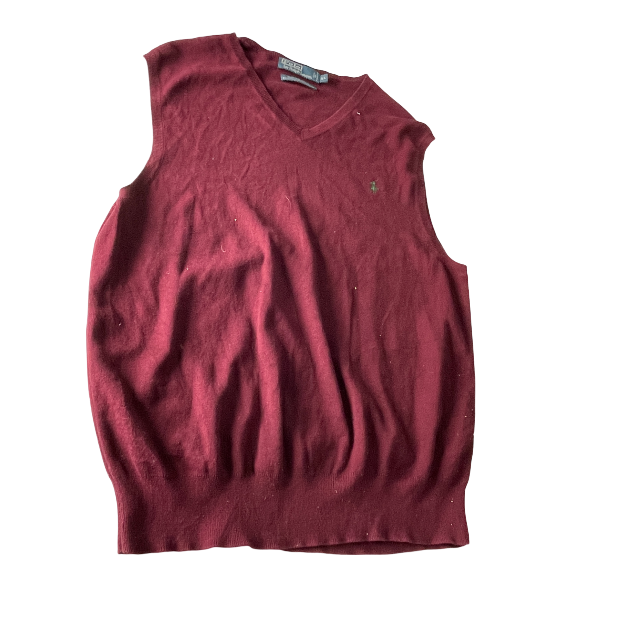 Ralph Lauren Knitted  Men's BROWN Gilet Sweatshirt Vest XL L 28 W 16 SKU 5196