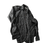 KLoke oversize black women's shirt in size L &nbsp;L32 W 32 linen like material sku 5197