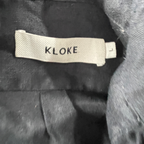 KLoke oversize black women's shirt in size L &nbsp;L32 W 32 linen like material sku 5197