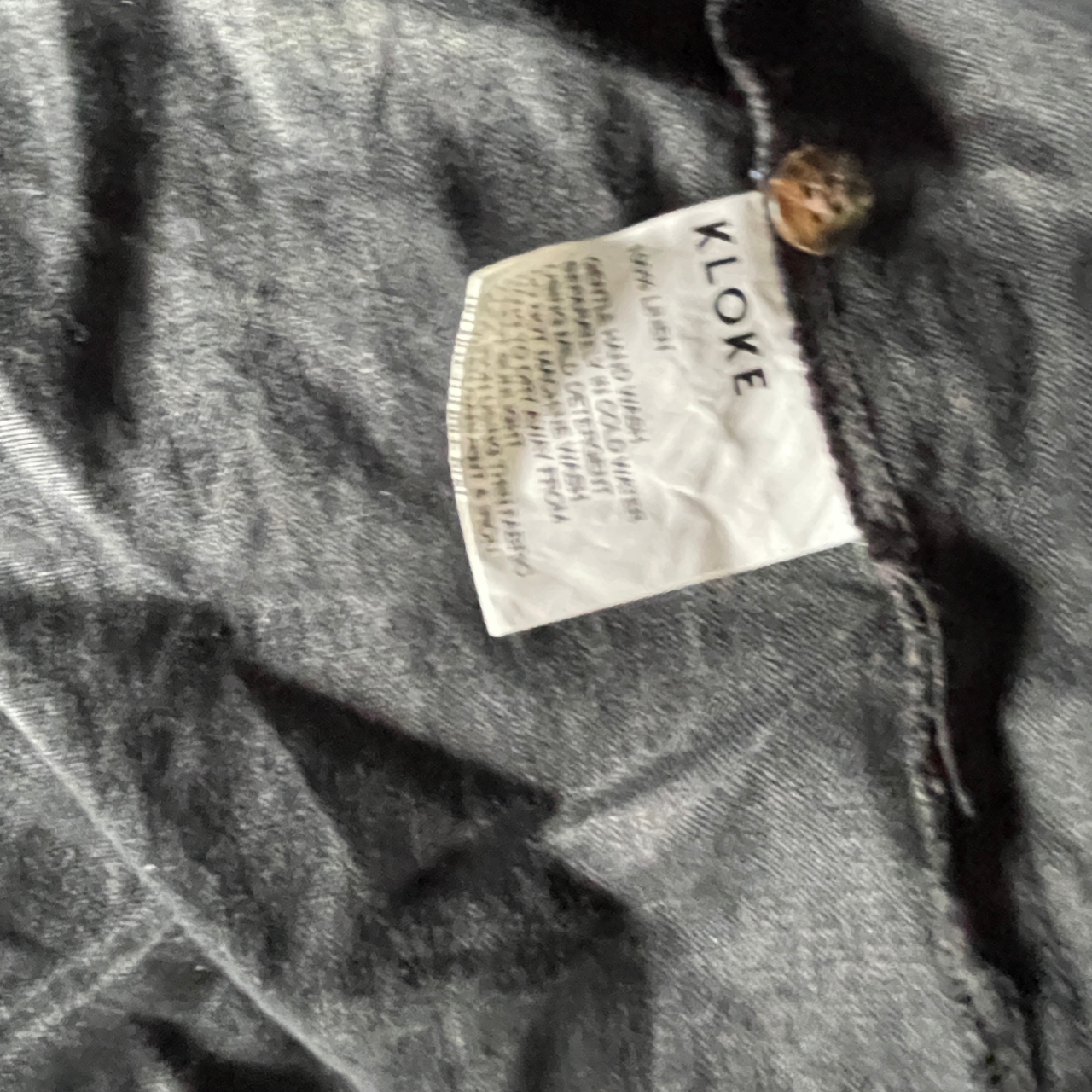 KLoke oversize black women's shirt in size L &nbsp;L32 W 32 linen like material sku 5197
